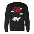 Weasel Heart Balloon Weasel Lover Valentine's Day Long Sleeve T-Shirt Gifts ideas