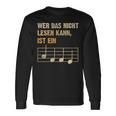 Wer Das Nicht Lesen Kann Ist Ein Monkey Music Theory Langarmshirts Geschenkideen