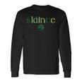 Women's Slainte St Patrick's Day Irish Clover Lucky Vibes Long Sleeve T-Shirt Gifts ideas