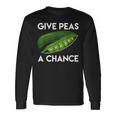 World PeasPeace Give Peas A ChanceEarth Day Long Sleeve T-Shirt Gifts ideas