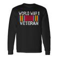 World War Ii Veteran Us Military Service Vet Victory Ribbon Long Sleeve T-Shirt Gifts ideas