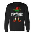 Xmas Favorite Elf Family Matching Christmas Pajama Long Sleeve T-Shirt Gifts ideas