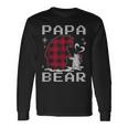 Xmas Papa Bear Pyjama Rot Büffel Plaid Eisbär Weihnachten Langarmshirts Geschenkideen