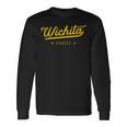 Yellow Vintage Retro Wichita Kansas Novelty Souvenir Long Sleeve T-Shirt Gifts ideas