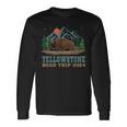 Yellowstone National Park Family Road Trip 2024 Bison Buffal Long Sleeve T-Shirt Gifts ideas
