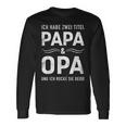 Zwei Titel Papa Opa Füratertag Geburtstag Weihnachten Langarmshirts Geschenkideen