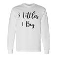 2 Littles 1 Big Sorority Twins University Greek Life Long Sleeve T-Shirt Gifts ideas