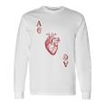 Ace Of Hearts Anatomy Playing Card Human Heart Costume Long Sleeve T-Shirt Gifts ideas