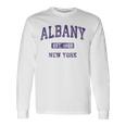 Albany New York Vintage Athletic Sports Long Sleeve T-Shirt Gifts ideas