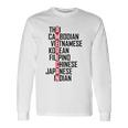 Asian American Pride We Are All Americans Distressed Long Sleeve T-Shirt Gifts ideas