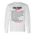 Bachelors Party Checklist Stag Do Party Games Long Sleeve T-Shirt Gifts ideas