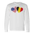 Belgium Usa FlagHeart Belgian Americans Love Cute Long Sleeve T-Shirt Gifts ideas