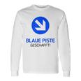 Blue Ski Slope Is Done Ski Beginner Ski School Langarmshirts Geschenkideen