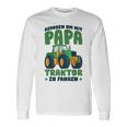 Boy's Geboren Um Mit Papa Trktor Zu Fahren Born To Go With Langarmshirts Geschenkideen