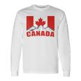 Canadian Canada Flag Excavator Langarmshirts Geschenkideen