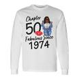 Chapter 50 Fabulous Since 1974 50Th Birthday Black Girl Long Sleeve T-Shirt Gifts ideas