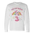 Children's Ich Bin Schon 3 Unicorn White Langarmshirts Geschenkideen