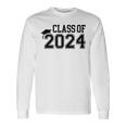 Class Of 2024 High School Senior Graduation Cap Varsity Long Sleeve T-Shirt Gifts ideas