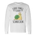 Coole Jungs Lieben Schnecken Geschenk Langarmshirts Geschenkideen