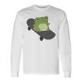 Cute Frog And Skateboard Kawaii Cottagecore Aesthetic Long Sleeve T-Shirt Gifts ideas