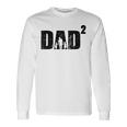 Damen Dad Hoch 2 Zweifacher Papaater Zwei Töchter Mit-Ausschnitt Langarmshirts Geschenkideen