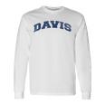 Davis California Varsity Style Vintage Grey Long Sleeve T-Shirt Gifts ideas