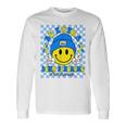 Be Extra Yellow And Blue Smile Face Down Syndrome Awareness Long Sleeve T-Shirt Gifts ideas