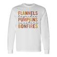 Flannels Hayrides Pumpkins Vintage Sweaters Bonfires Autumn Long Sleeve T-Shirt Gifts ideas