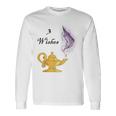 Genie Lamp 3 Wishes Jinni Graphic With Sayings Long Sleeve T-Shirt Gifts ideas