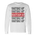 Haitian Af Patriotic Red Blue Haiti Zoe Pride For Flag Day Long Sleeve T-Shirt Gifts ideas