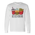 Hamburger French Fries Soda Bff Matching Best Friends Long Sleeve T-Shirt Gifts ideas