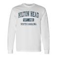 Hilton Head South Carolina Sc Vintage Sports Navy Long Sleeve T-Shirt Gifts ideas