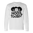 Hoot Tooted Lustiger Eulen-Spruch Papa Witz Langarmshirts Geschenkideen