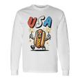 Hot Dog 4Th Of July Fireworks Independence Day Retro Long Sleeve T-Shirt Gifts ideas