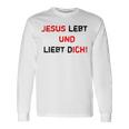 Jesus 4M3 Jesus Leben Und Liebe Dich Glaube Hope Love Langarmshirts Geschenkideen