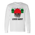 Lecker Saufii Bierchen X Sad Hamster Meme Bier Bierhelm Langarmshirts Geschenkideen