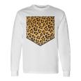 Leopard Print Pocket Cool Animal Lover Cheetah Long Sleeve T-Shirt Gifts ideas