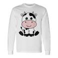 Lindo Animal Deaca Blanco Negro Con Estampado Deaca Kawaii Camiseta de manga larga Ideas de regalos