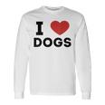 I Love Dogs Amante De Los Perros Retro I Heart Dogs Camiseta de manga larga Ideas de regalos