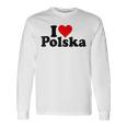 I Love Heart Polska Poland Langarmshirts Geschenkideen