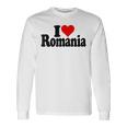 I Love Heart Rumänien Rumänische Kultur Langarmshirts Geschenkideen