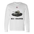 The M24 Chaffee Usa Light Tank Ww2 Military Machinery Long Sleeve T-Shirt Gifts ideas