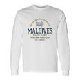 Maldives Retro Style Vintage Maldives White S Langarmshirts Geschenkideen