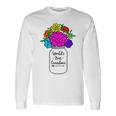 Mason Jar Colorful Flowers Bouquet Long Sleeve T-Shirt Gifts ideas