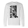 Merica Patriotic Pro Gun Usa Liberty Lady 4Th Of July Gun Long Sleeve T-Shirt Gifts ideas