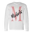 Michaela Nameorname Mit Monogramm Personalisiert Rosa Langarmshirts Geschenkideen