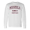 Missoula Montana Mt Vintage Athletic Sports Long Sleeve T-Shirt Gifts ideas