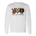 Peace Love Melanin Sugar Afro Black Brown Girls Pride Long Sleeve T-Shirt Gifts ideas