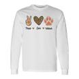Peace Love Wildcats Leopard Wild Cats Animals Lovers Men Long Sleeve T-Shirt Gifts ideas