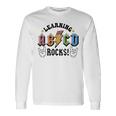 Retro Abcd Learning Sacude A Un Profesor Y Estudiante Que Regresa A La Escuela Camiseta de manga larga Ideas de regalos